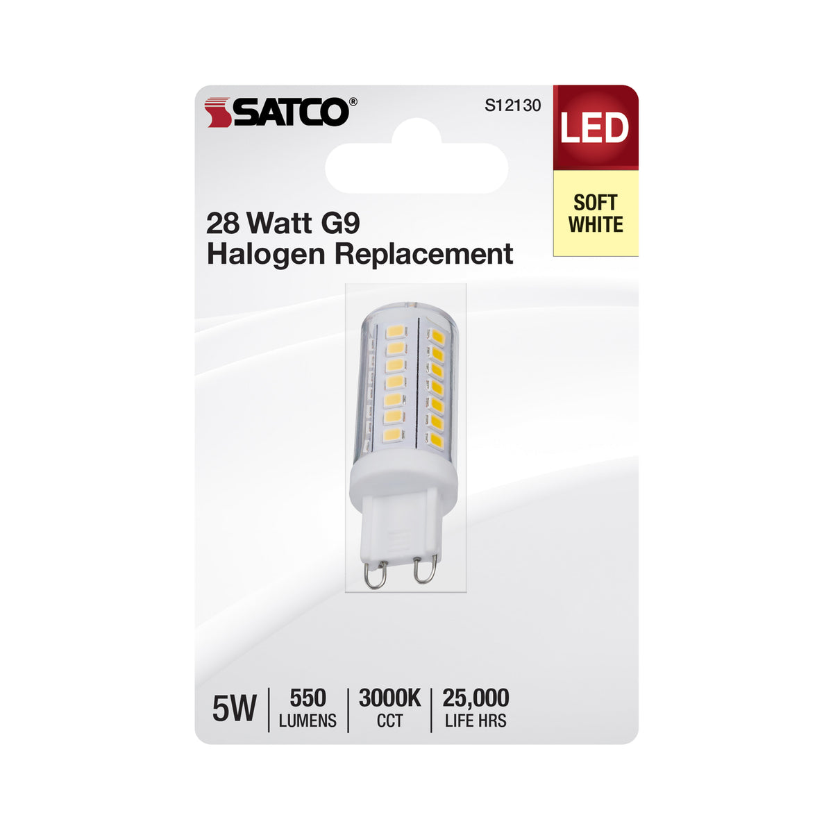 5 Watt Mini LED - G9 Base - 3000K - Clear Finish - 120 Volt