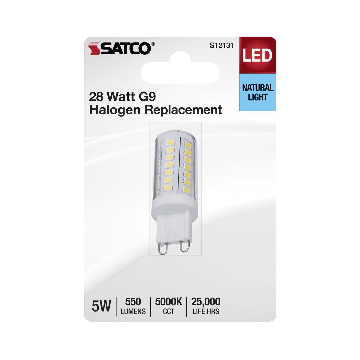 5 Watt Mini LED - G9 Base - 5000K - Clear Finish - 120 Volt