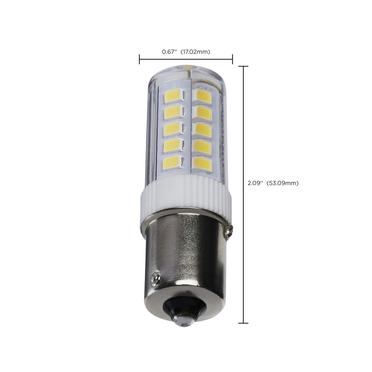 4.5 Watt Mini LED - Bayonet Single Contact Base - 3000K - Clear Finish - 12 Volt