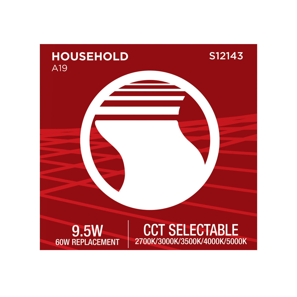 9.5 Watt LED - A19 - 27K/3K/35K/4K/5K - Medium Base - 120 Volt