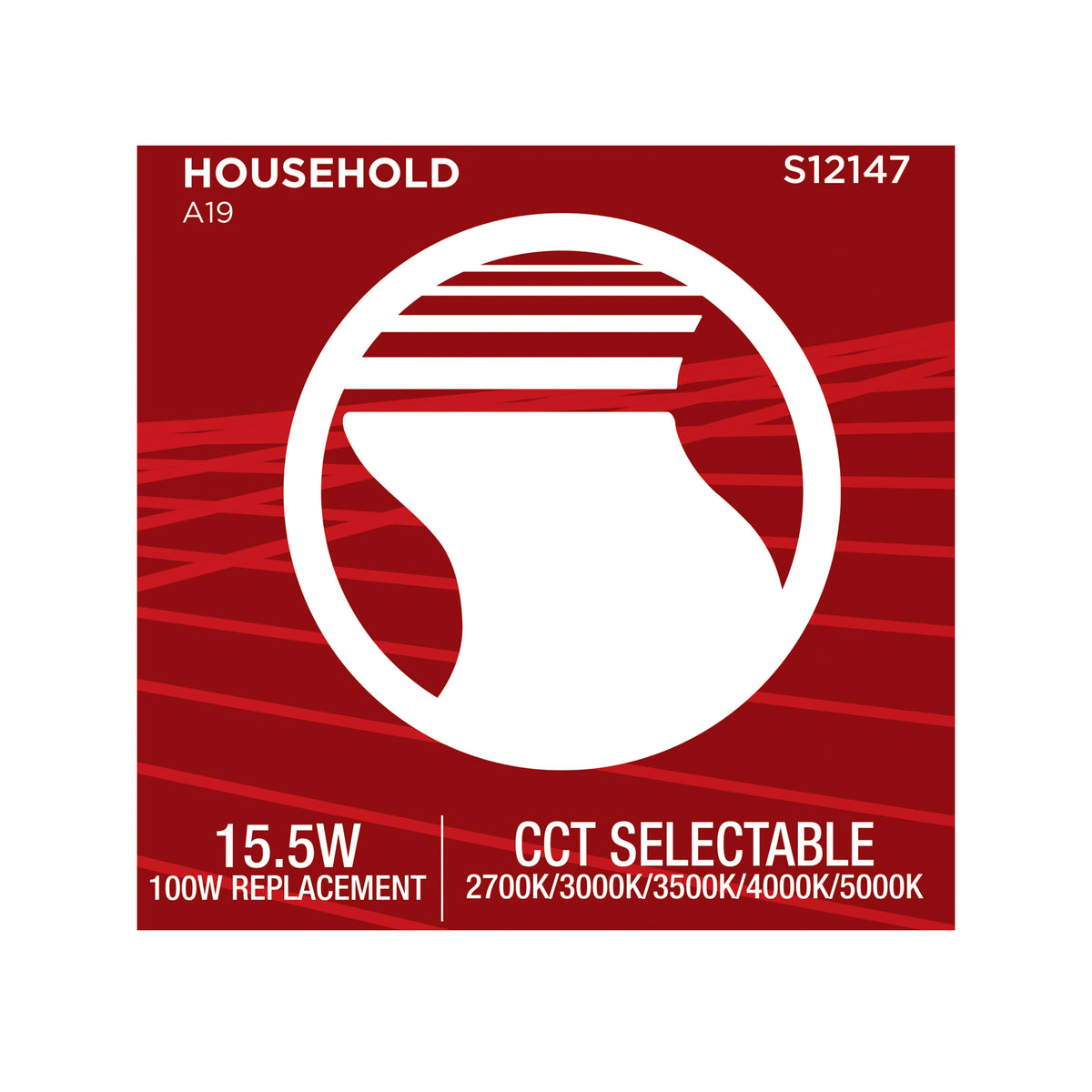 15.5 Watt LED - A19 - 27K/3K/35K/4K/5K - Medium Base - 120 Volt
