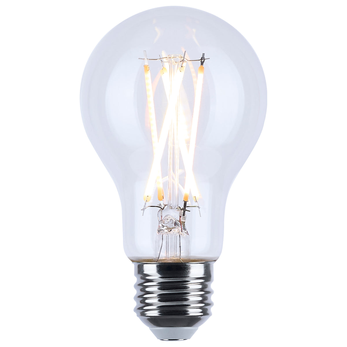 8 Watt LED A19 - 3000K-2000K Warm Dimming - Medium Base - Clear Finish