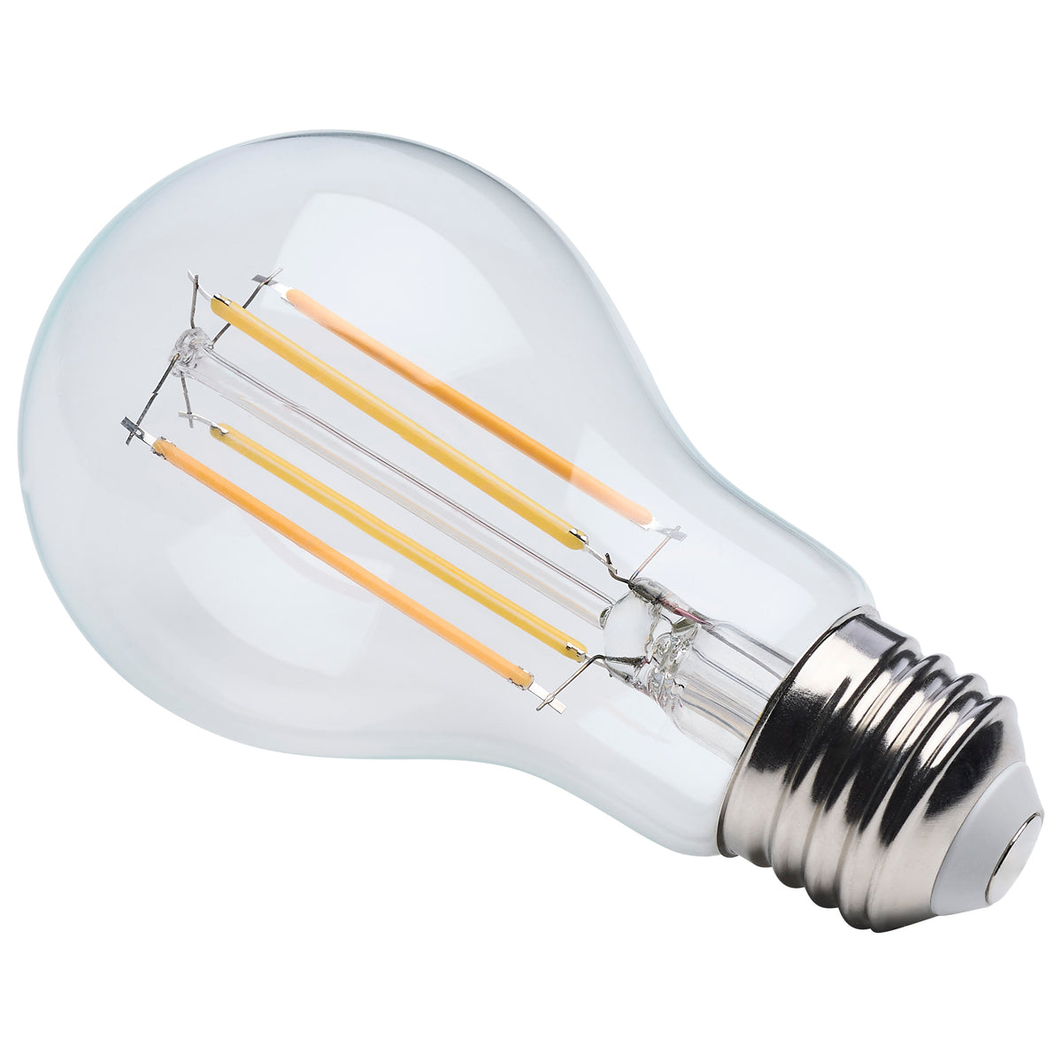 8 Watt LED A19 - 3000K-2000K Warm Dimming - Medium Base - Clear Finish