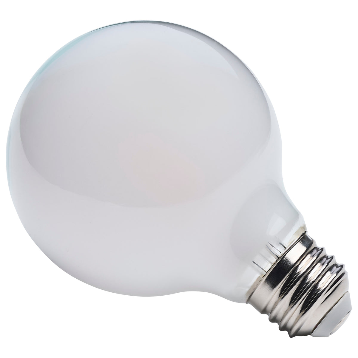 8 Watt LED G25 - 3000K-2000K Warm Dimming - Medium Base - White Finish