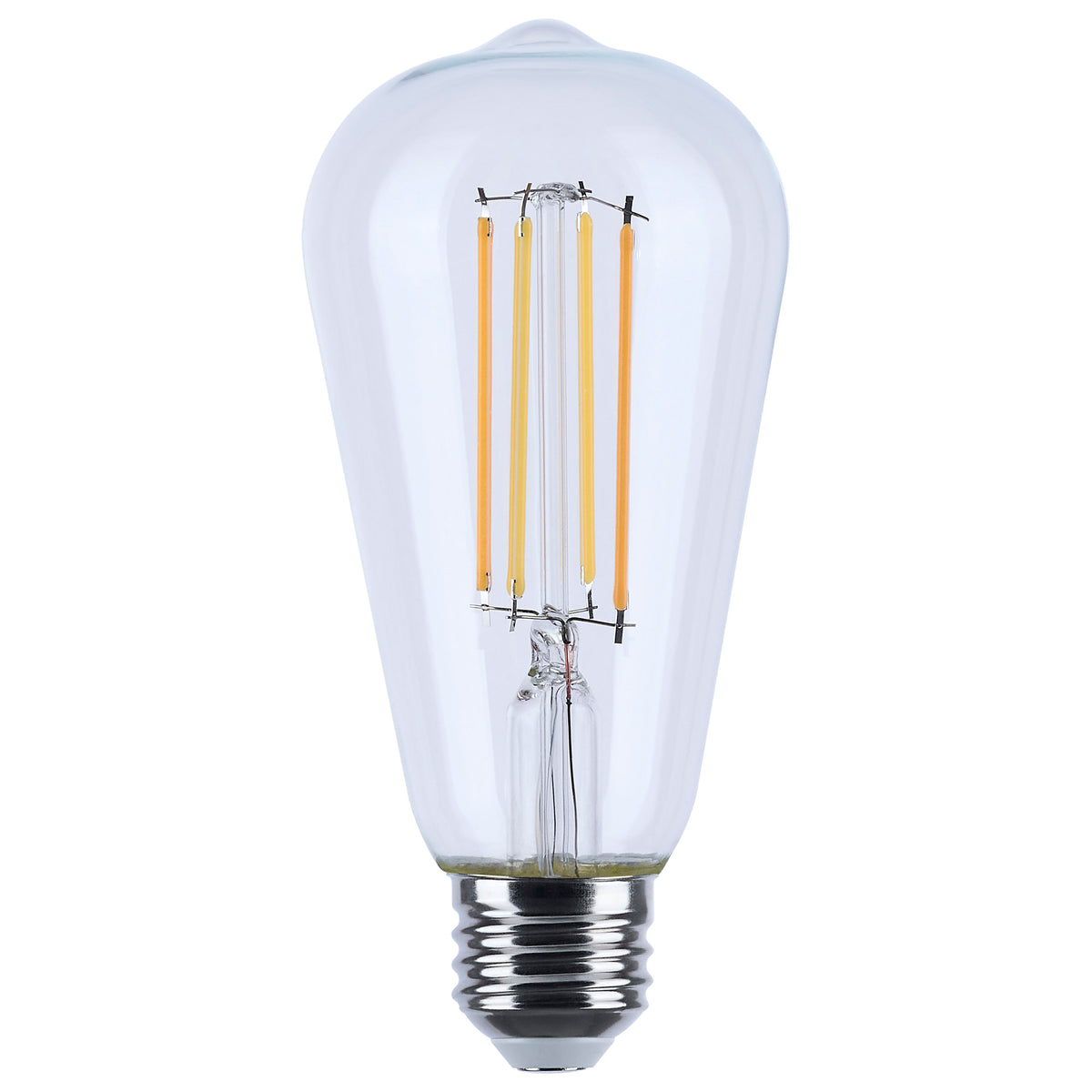8 Watt LED ST19 - 3000K-2000K Warm Dimming - Medium Base - Clear Finish