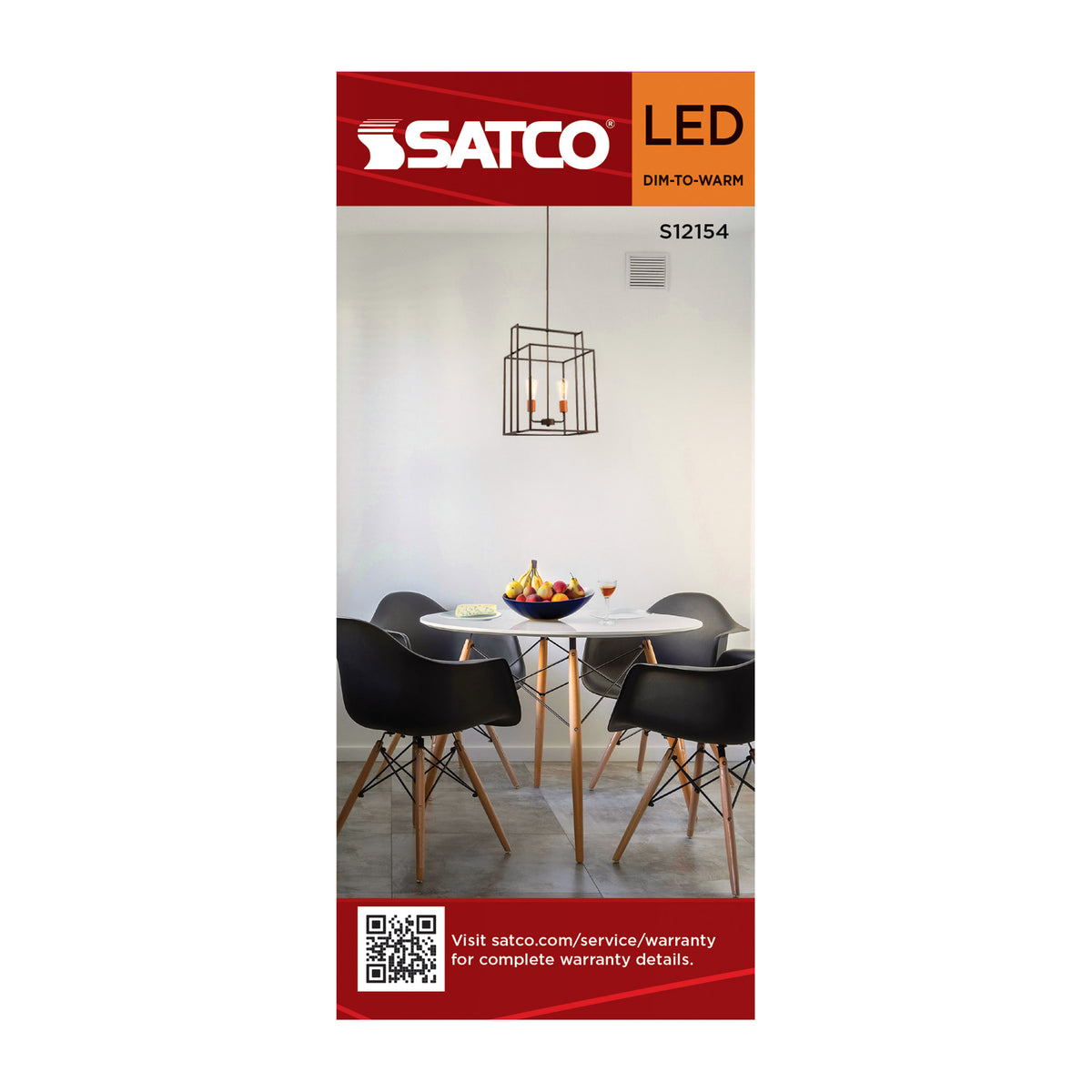 8 Watt LED ST19 - 3000K-2000K Warm Dimming - Medium Base - Clear Finish