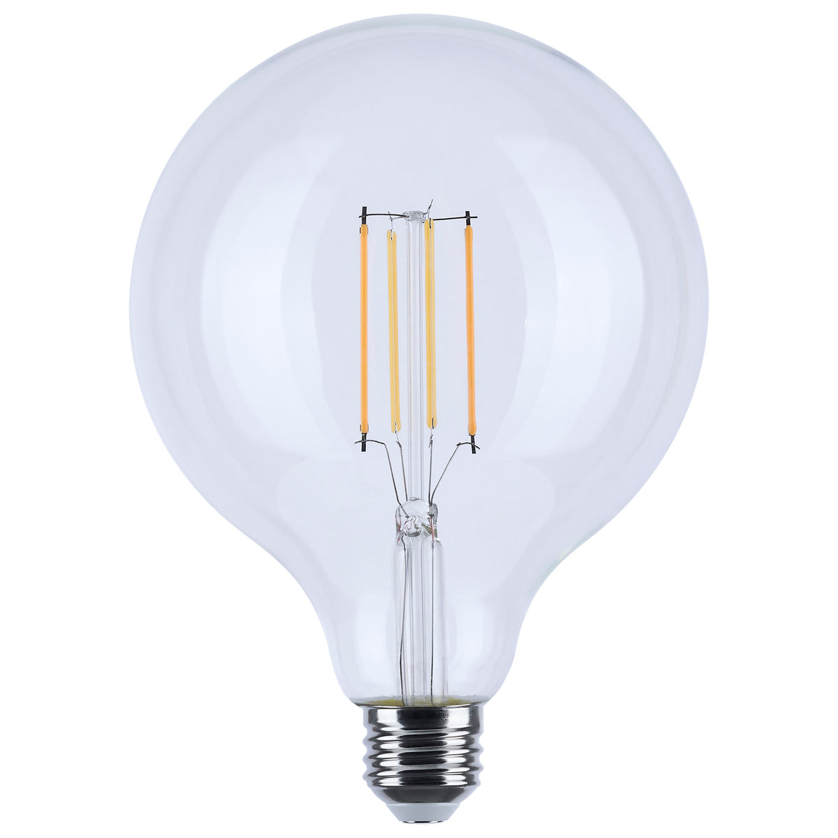8 Watt LED G40 - 3000K-2000K Warm Dimming - Medium Base - Clear Finish