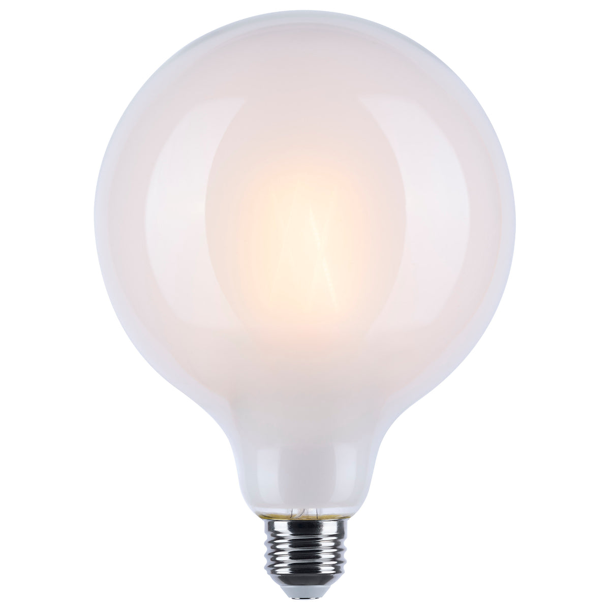 8 Watt LED G40 - 3000K-2000K Warm Dimming - Medium Base - White Finish