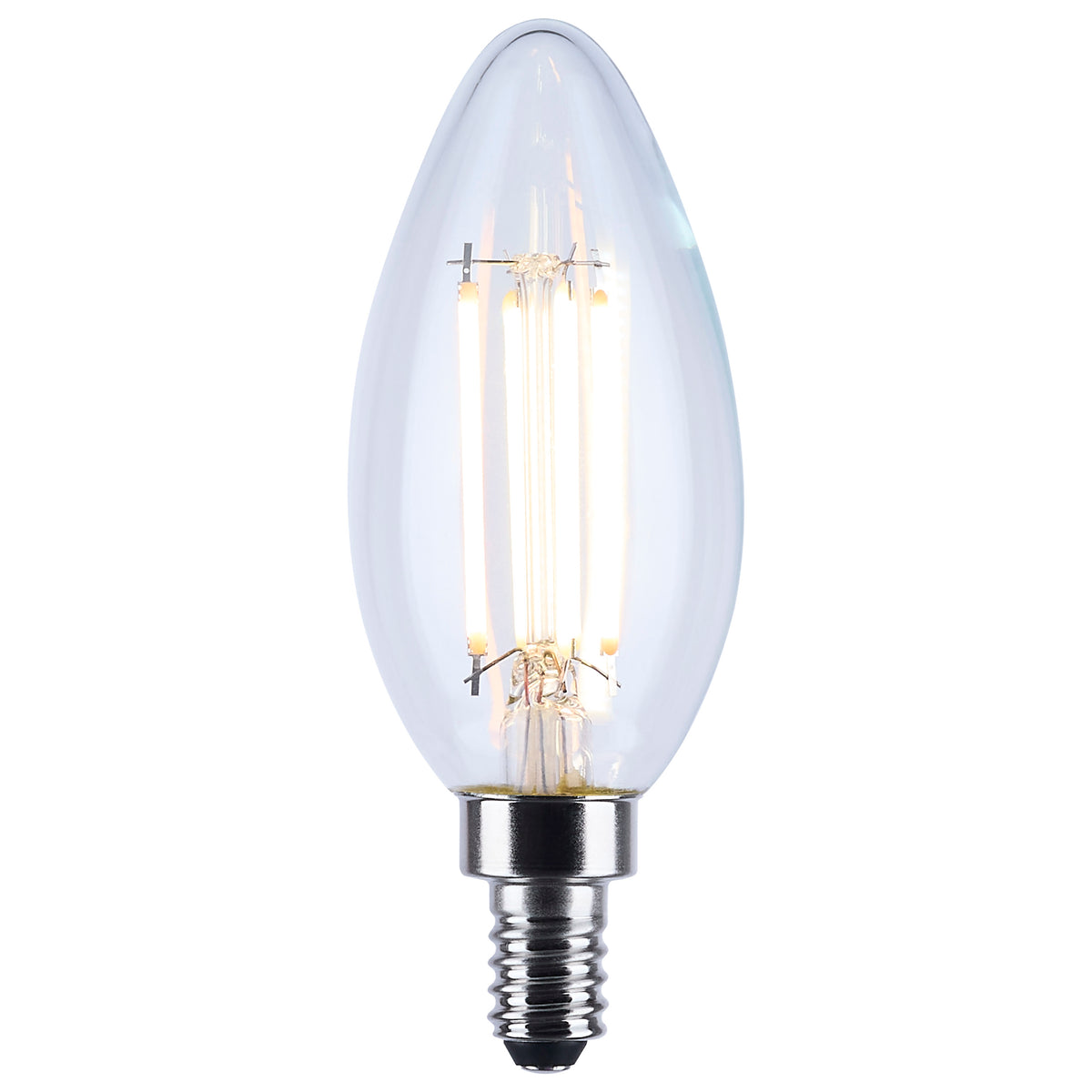 4.5 Watt LED B11 - 3000K-2000K Warm Dimming - Candelabra Base - Clear Finish