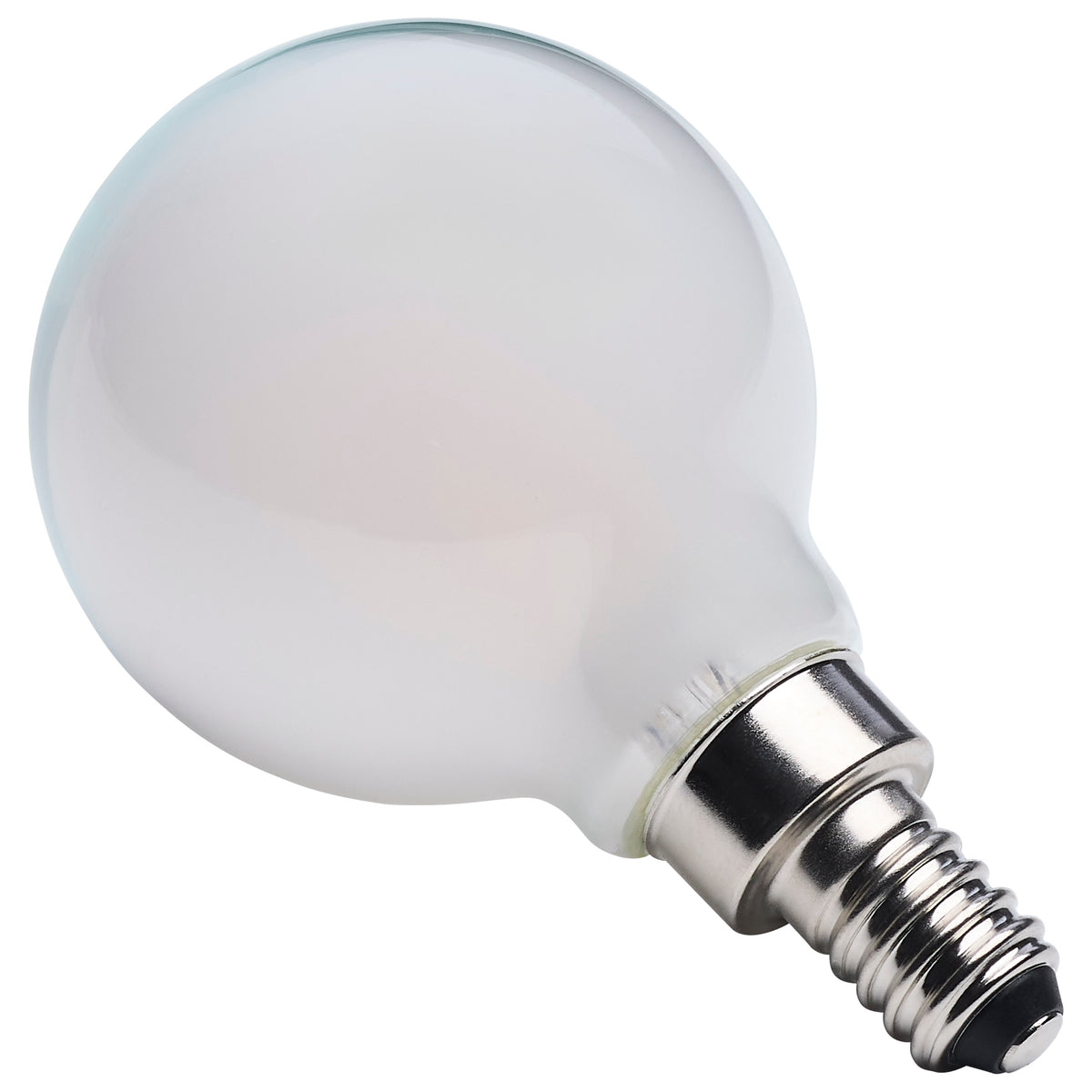 4.5 Watt LED G16.5 - 3000K-2000K Warm Dimming - Candelabra Base - White Finish