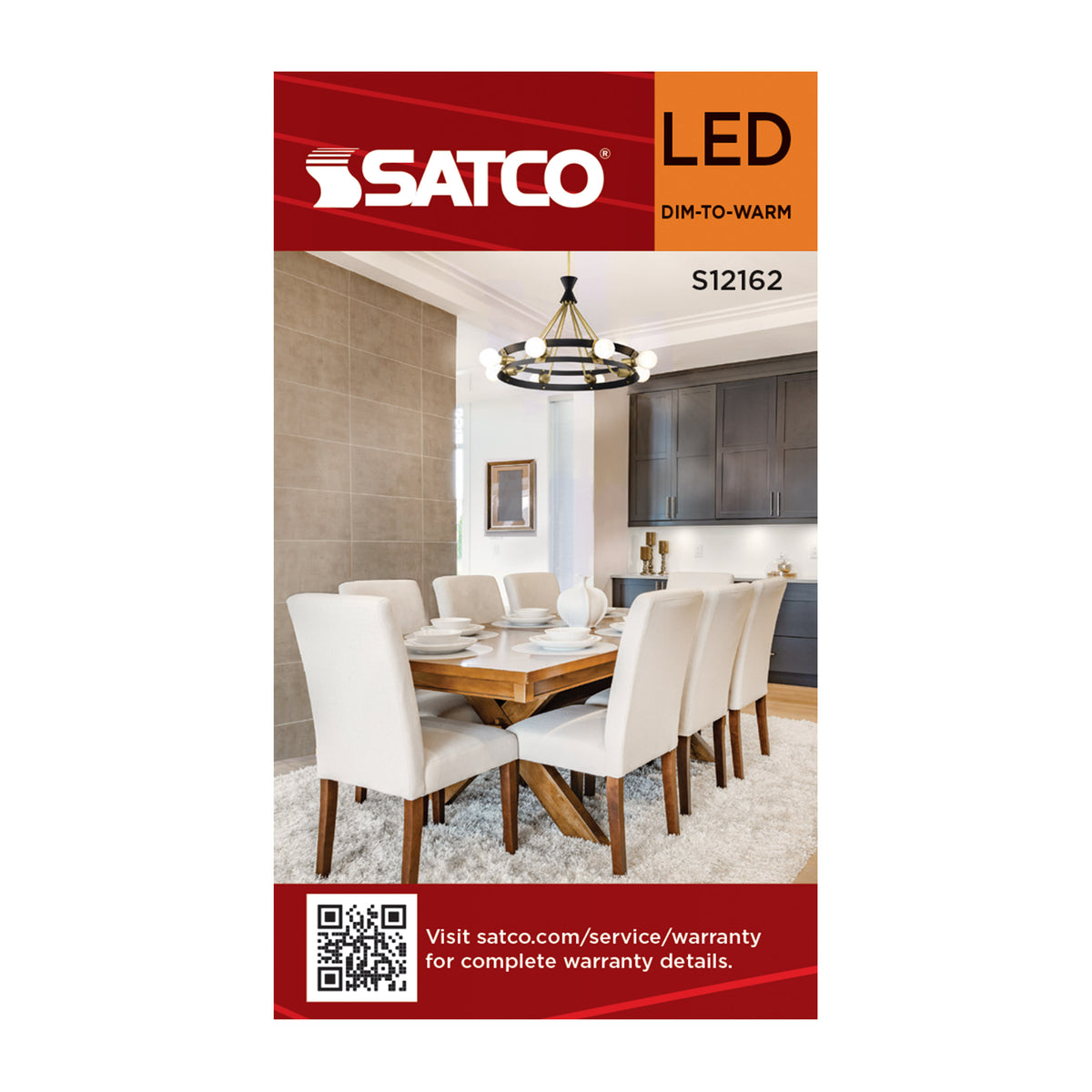 4.5 Watt LED G16.5 - 3000K-2000K Warm Dimming - Candelabra Base - White Finish