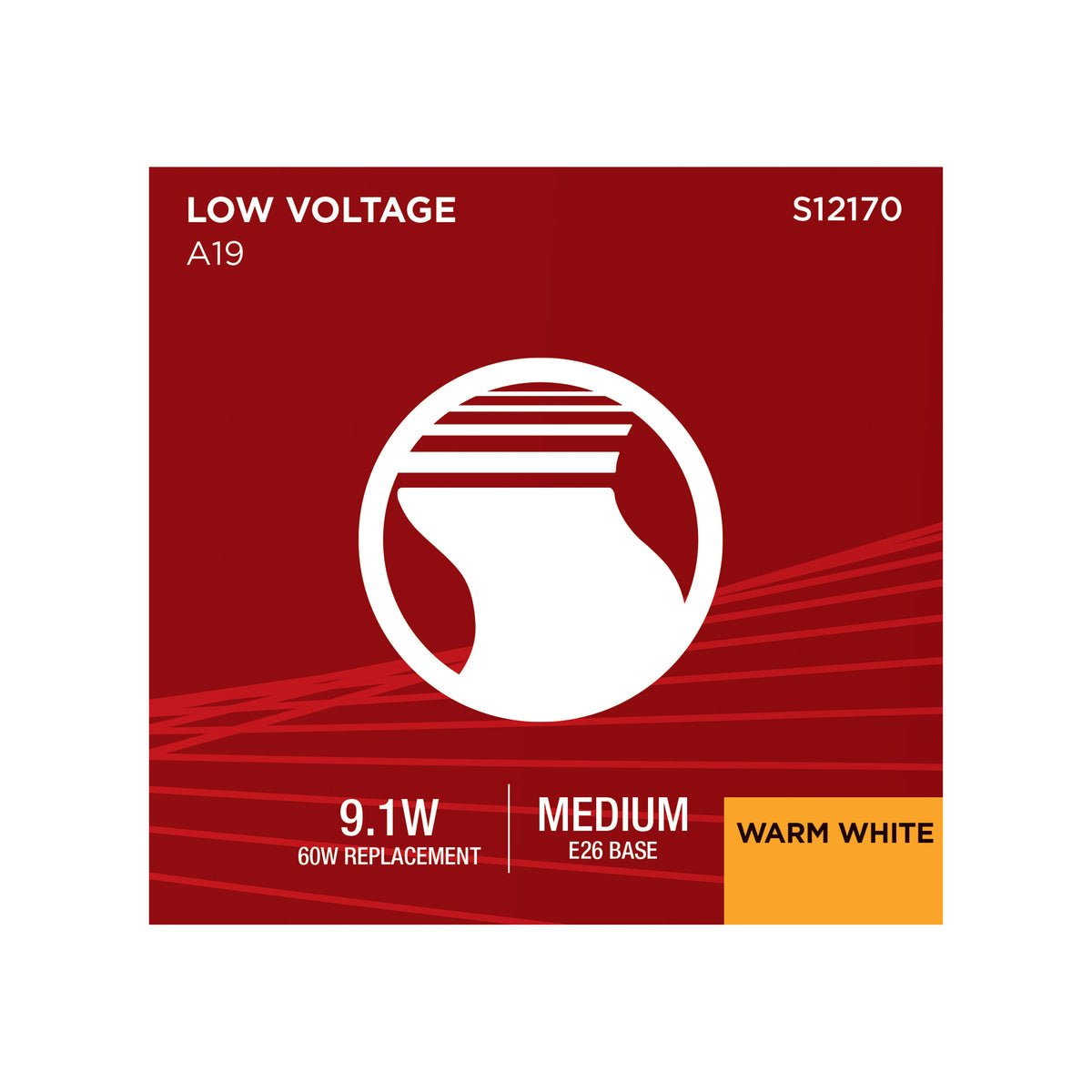 9.1 Watt A19 LED - 2700K CCT - Medium Base - White Finish - 12V-24VAC - 12V-34VDC