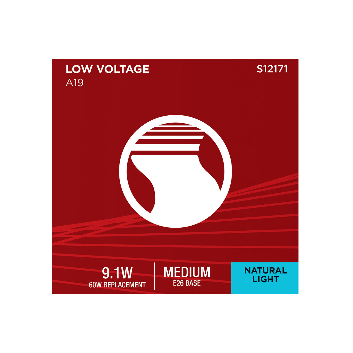 9.1 Watt A19 LED - 5000K CCT - Medium Base - White Finish - 12V-24VAC - 12V-34VDC