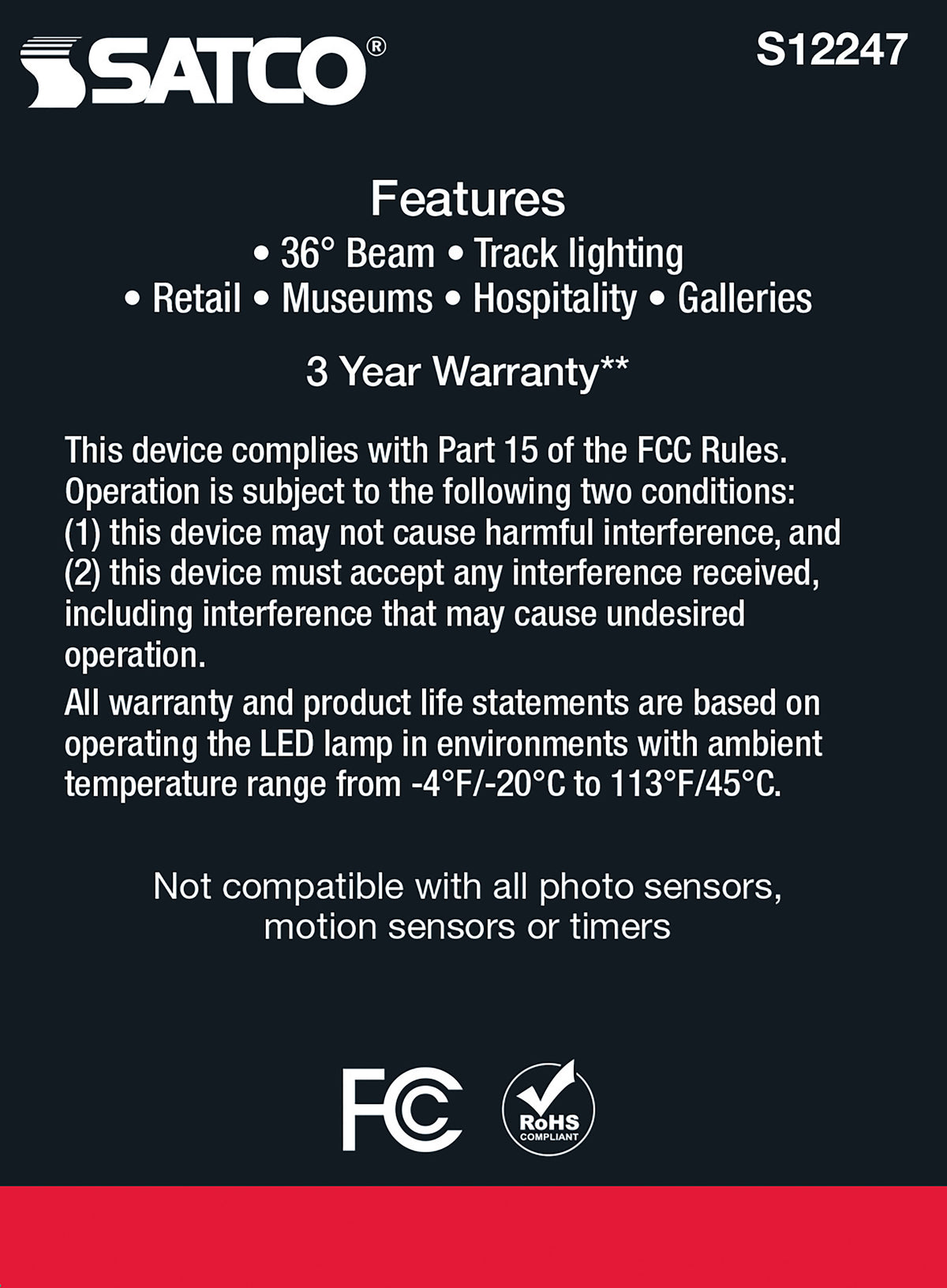 12 Watt - AR111 - COB LED - 900 Lumens - G53 Base - 80 CRI - 3000K - 12 Volt - 36 Degree - Floodlight Bulb