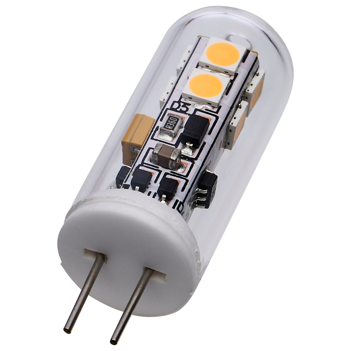 2 Watt T4 LED - Clear Finish - Bi Pin G4 Base - 3000K - 12 Volt for living rooms and bedrooms