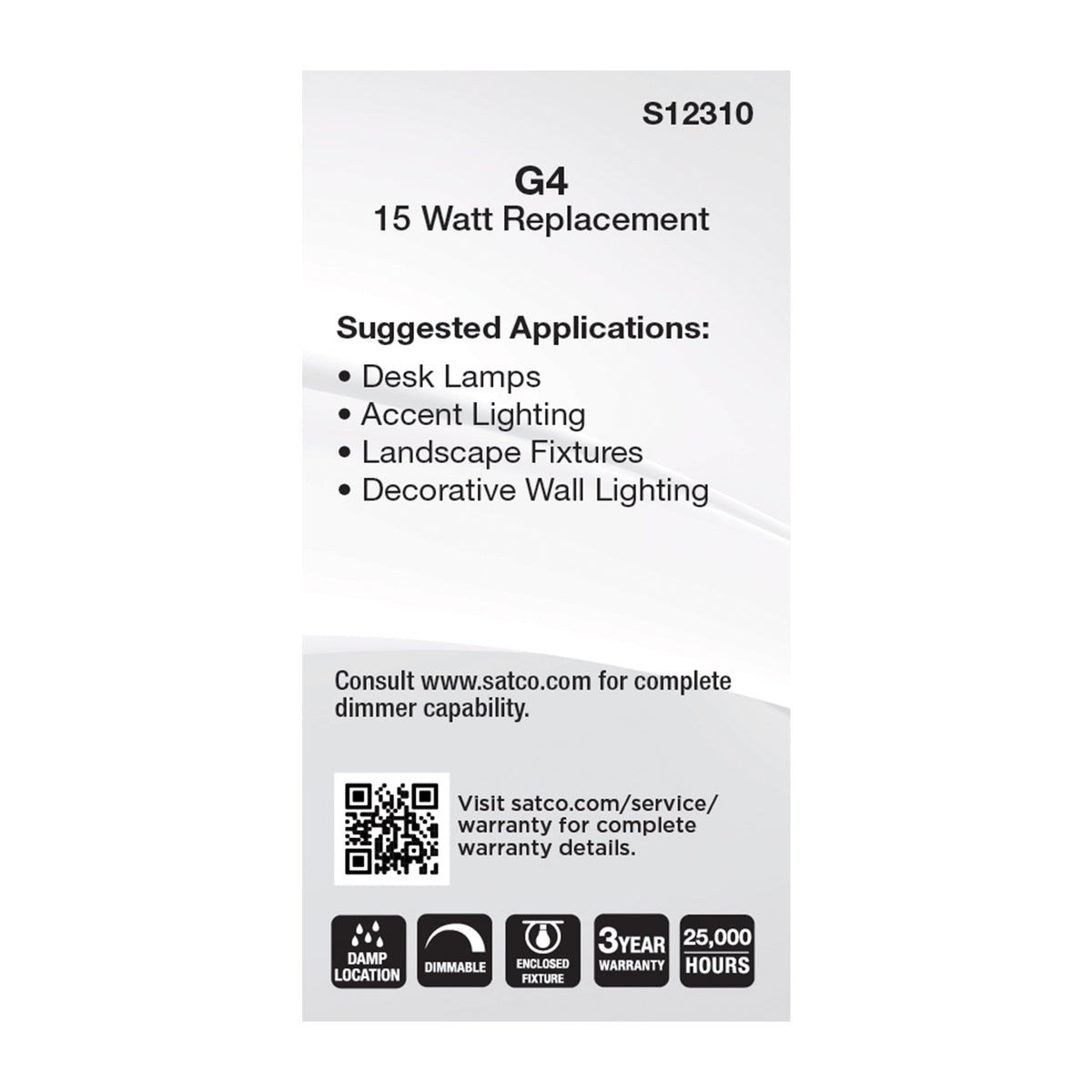 2 Watt T4 LED - Clear Finish - Bi Pin G4 Base - 3000K - 12 Volt