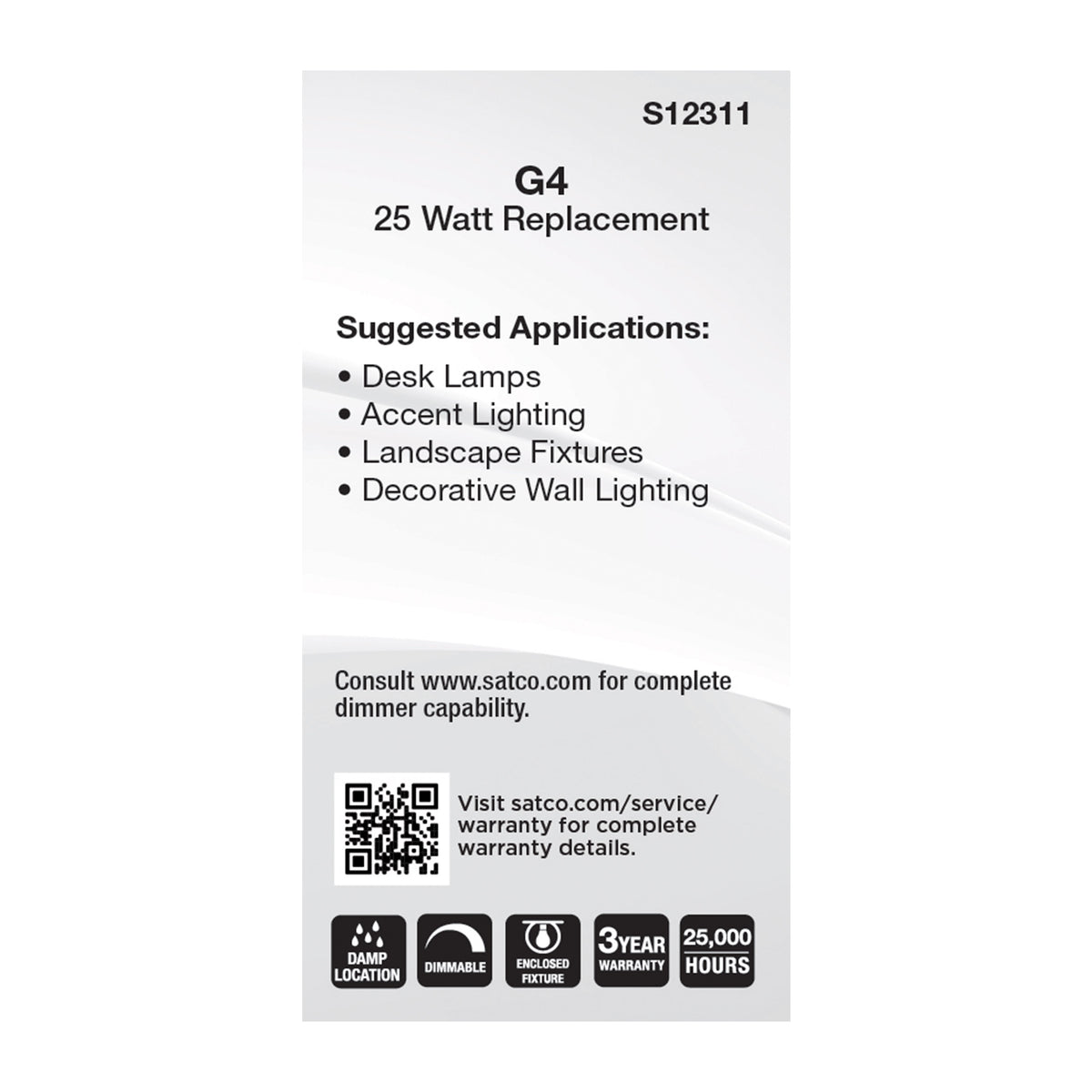 3 Watt T5 LED - Clear Finish - Bi Pin G4 Base - 3000K - 12 Volt