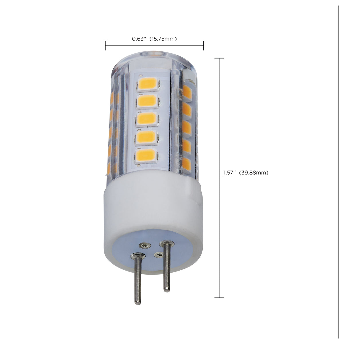 4.5 Watt T6 LED - Clear Finish - GY6.35 Base - 3000K - 12 Volt