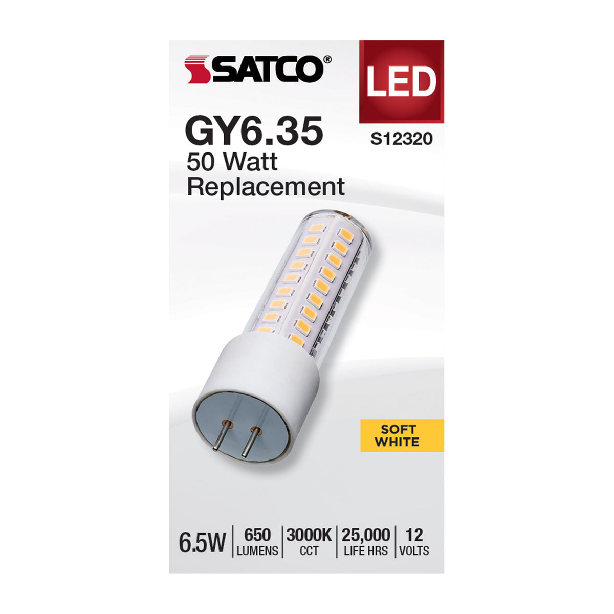 6.5 Watt T6 LED - Clear Finish - GY6.35 Base - 3000K - 12 Volt