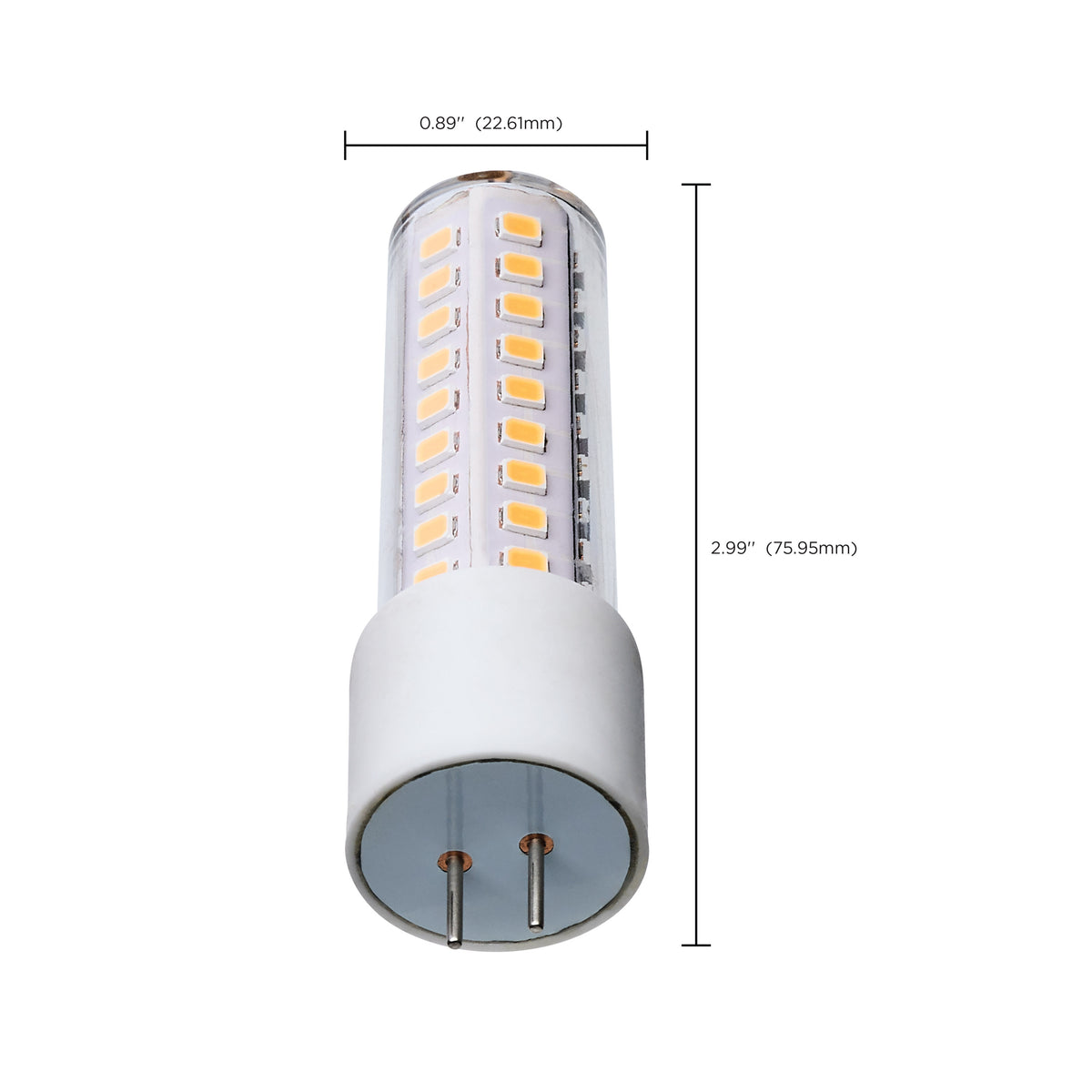 6.5 Watt T6 LED - Clear Finish - GY6.35 Base - 3000K - 12 Volt