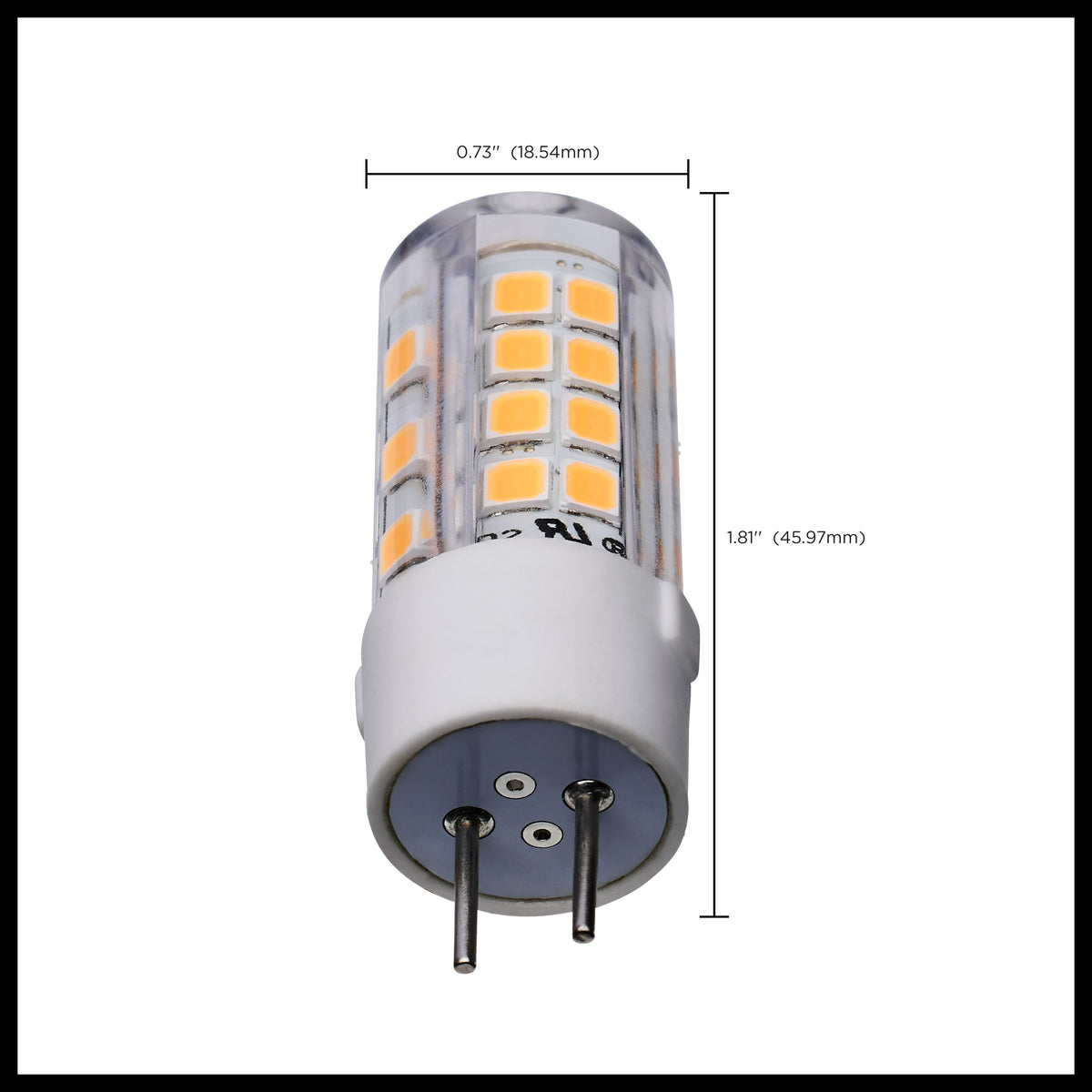 4.5 Watt T6 LED - Clear Finish - GY6.35 Base - 3000K - 120 Volt