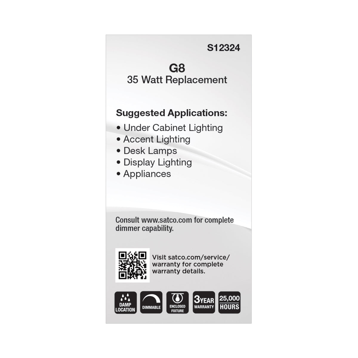4.5 Watt T6 LED - Clear Finish - G8 Base - 3000K - 120 Volt