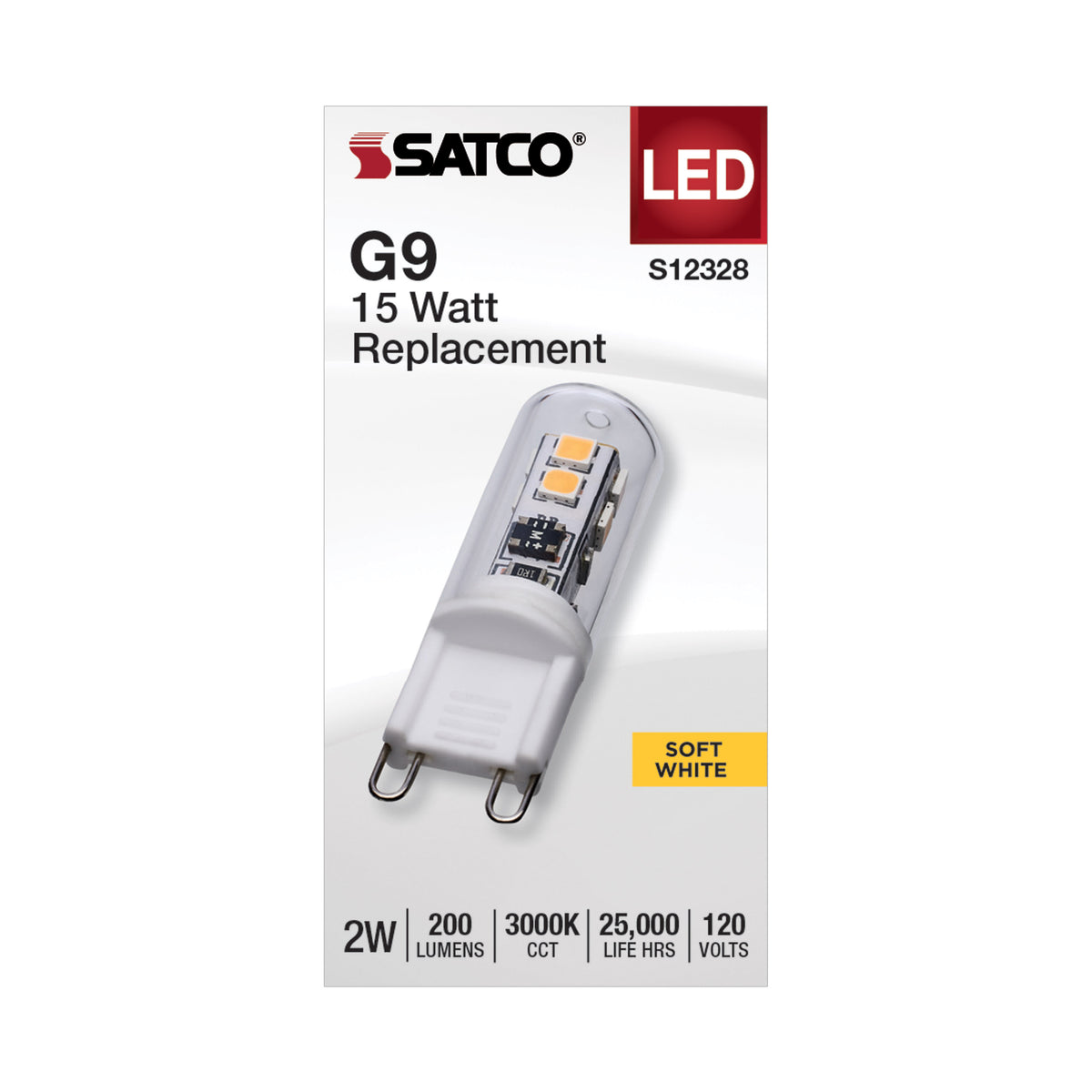 2 Watt T4 LED - Clear Finish - G9 Base - 3000K - 120 Volt