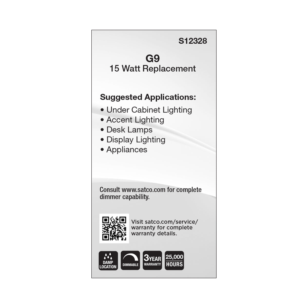 2 Watt T4 LED - Clear Finish - G9 Base - 3000K - 120 Volt