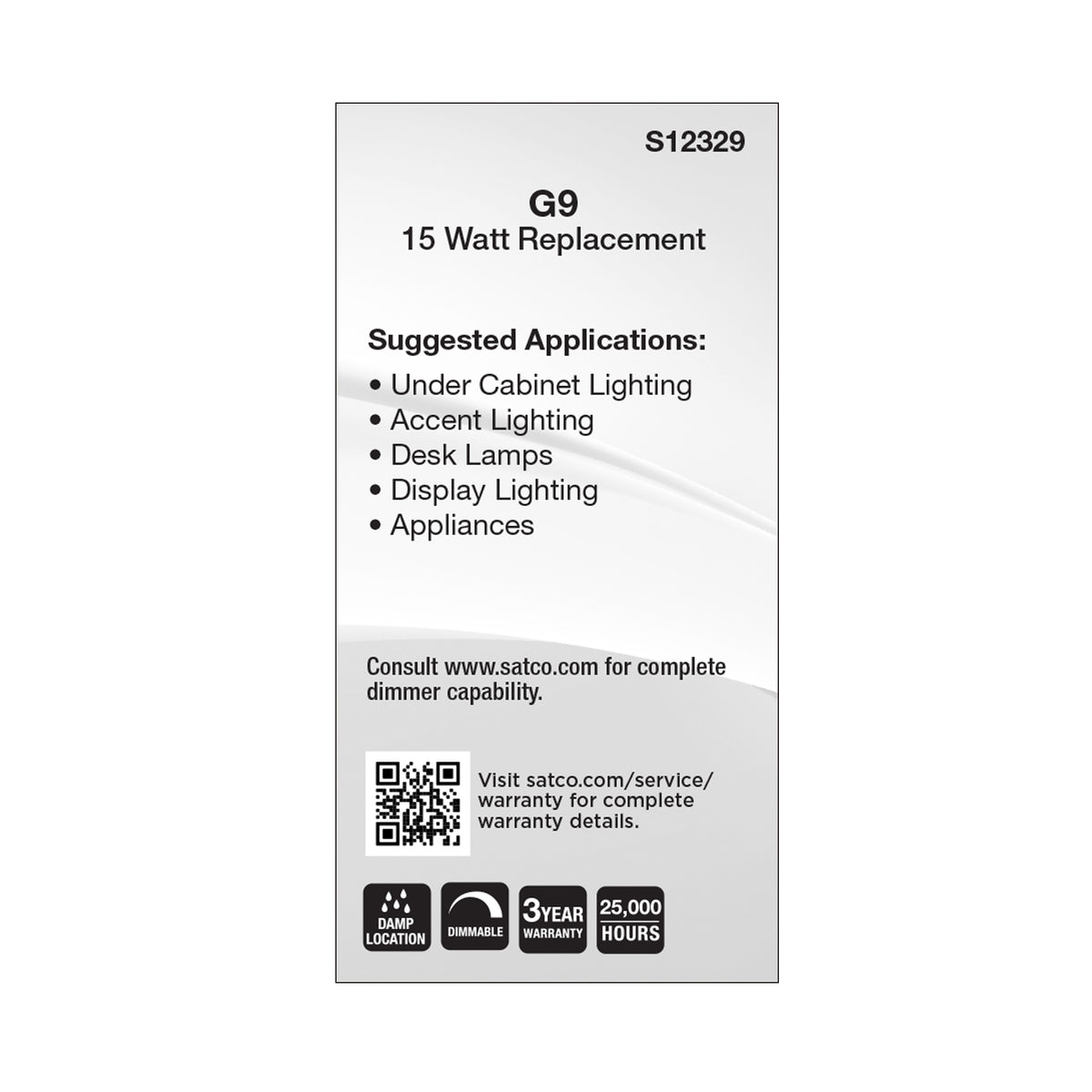 2 Watt T4 LED - Clear Finish - G9 Base - 5000K - 120 Volt