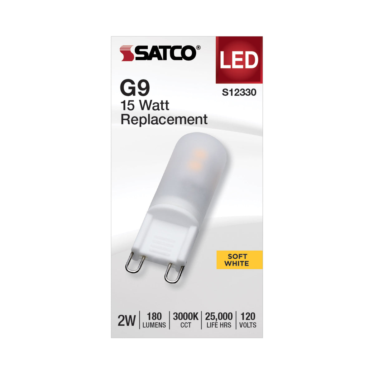 2 Watt T4 LED - Frost Finish - G9 Base - 3000K - 120 Volt