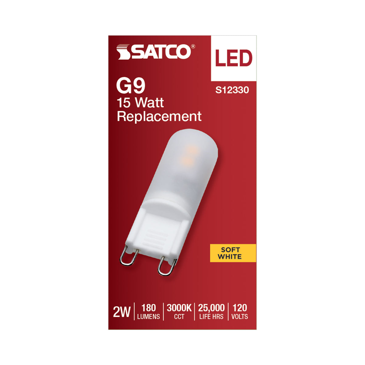 2 Watt T4 LED - Frost Finish - G9 Base - 3000K - 120 Volt