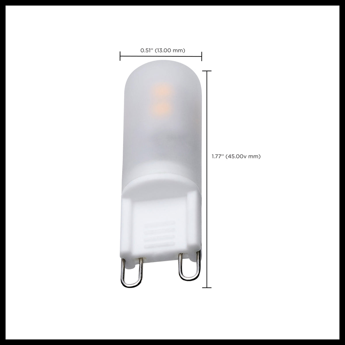 2 Watt T4 LED - Frost Finish - G9 Base - 3000K - 120 Volt