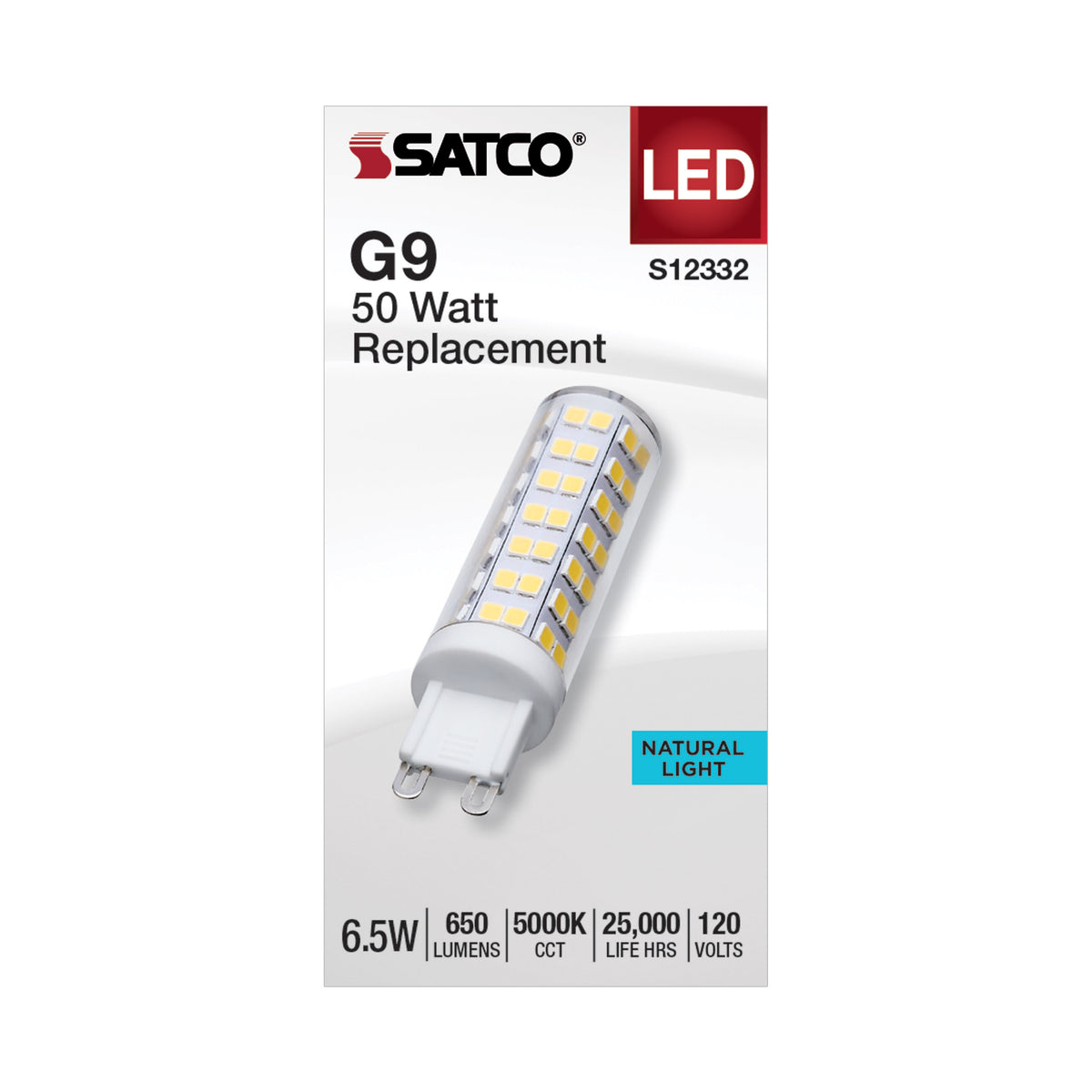 6.5 Watt T6 LED - Clear Finish - G9 Base - 5000K - 120 Volt