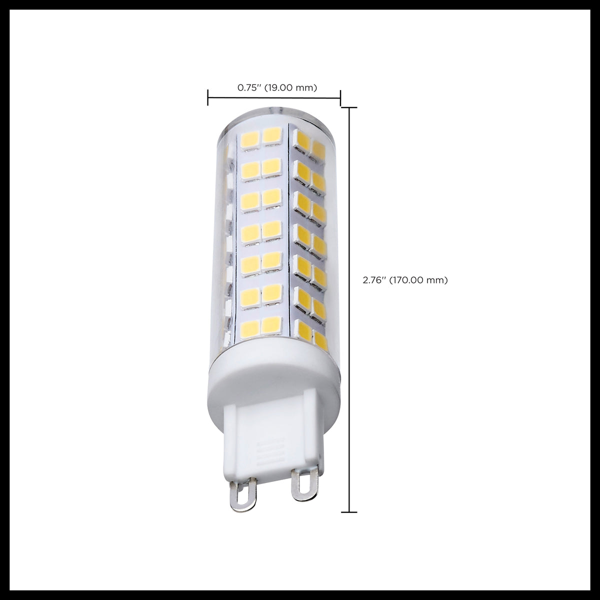 6.5 Watt T6 LED - Clear Finish - G9 Base - 5000K - 120 Volt
