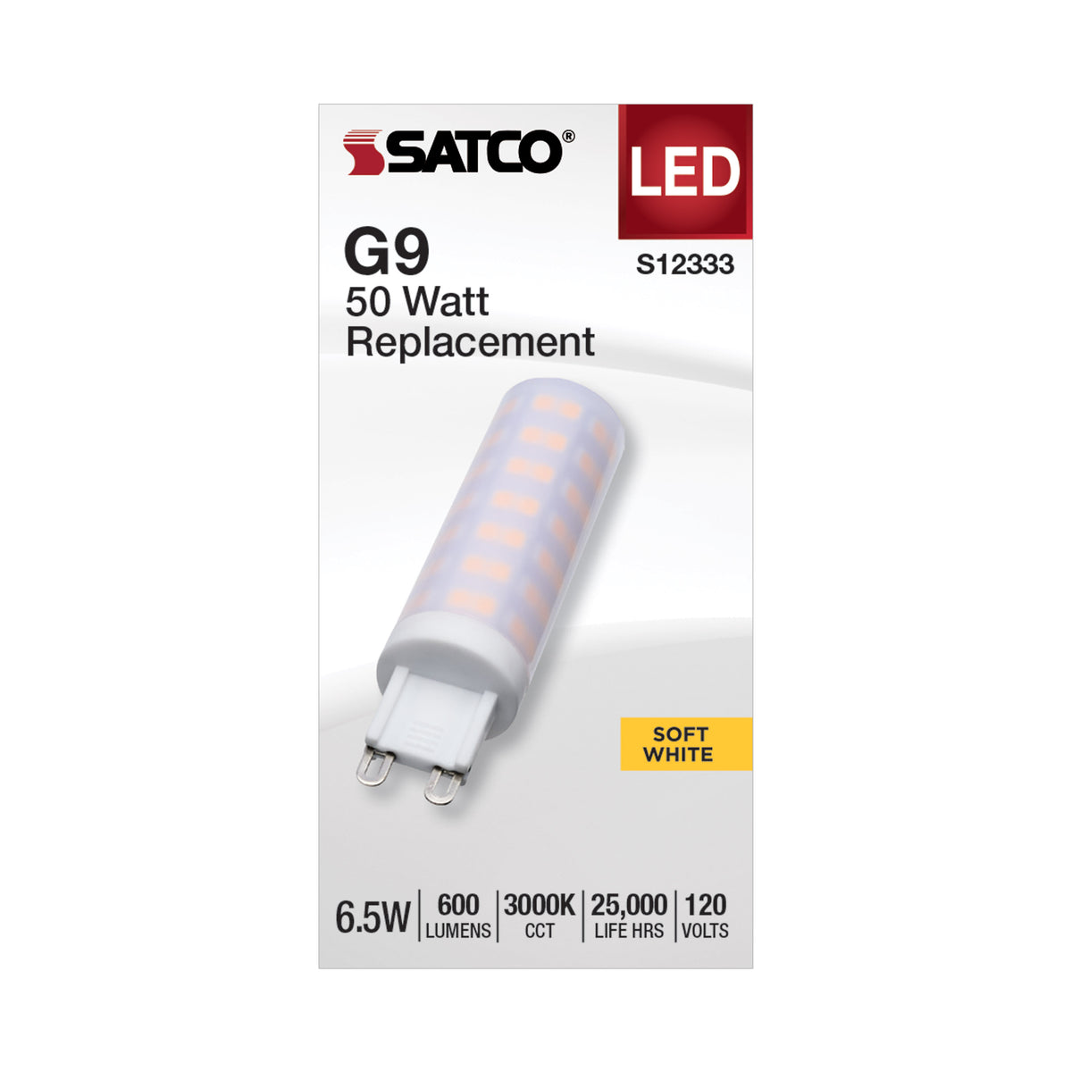 6.5 Watt T6 LED - Frost Finish - G9 Base - 3000K - 120 Volt
