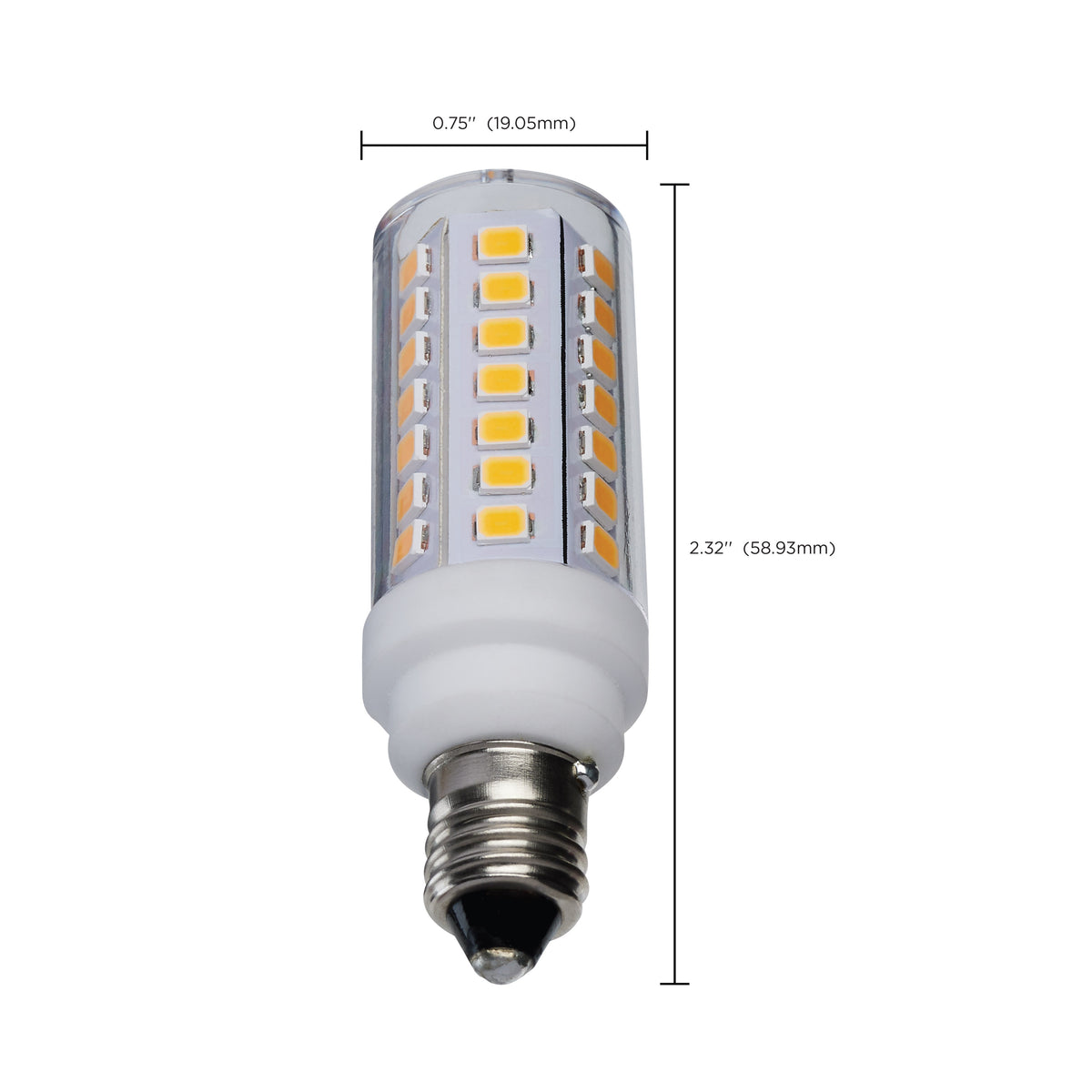 5 Watt T6 LED - Clear Finish - E11 Base - 3000K - 120 Volt