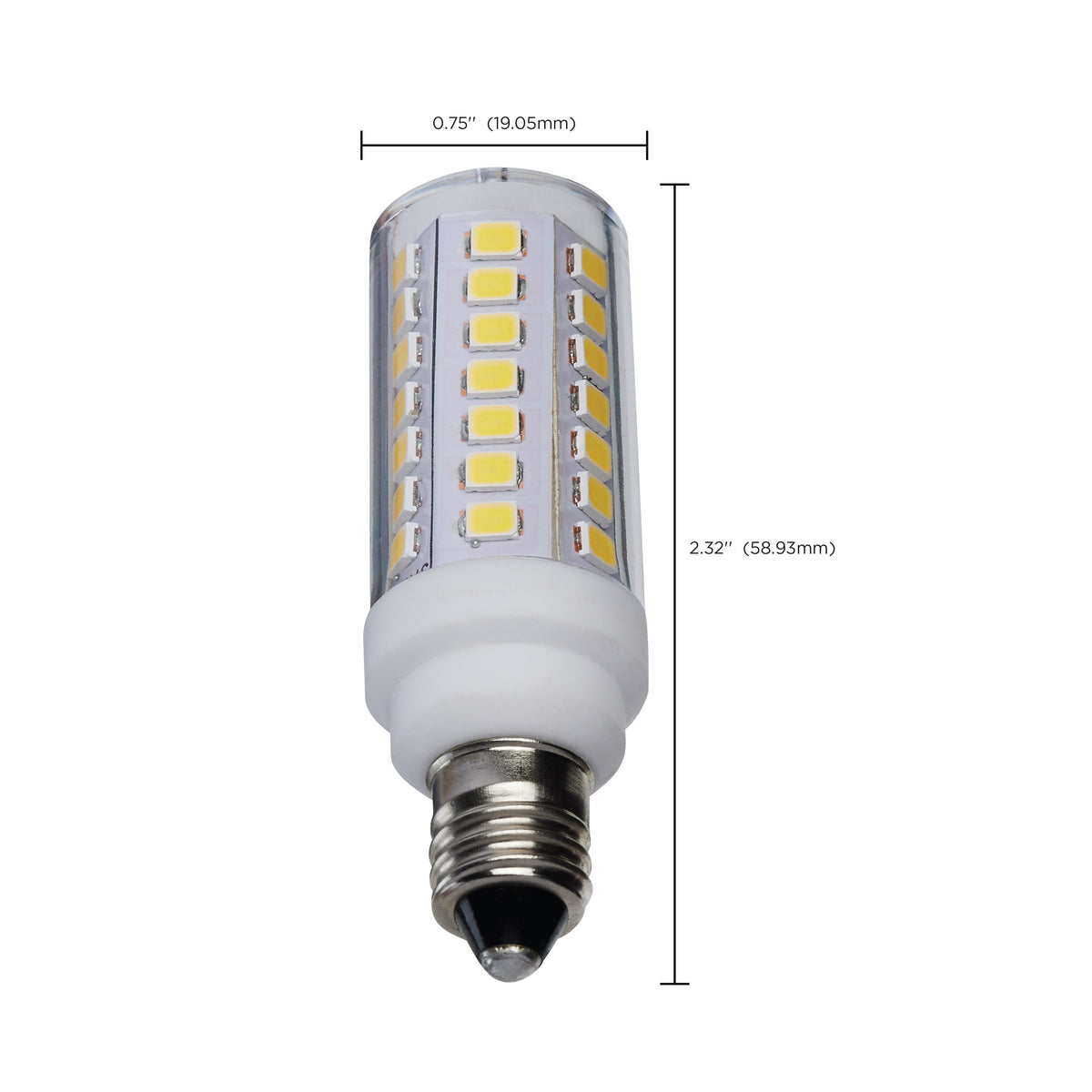 5 Watt T6 LED - Clear Finish - E11 Base - 5000K - 120 Volt