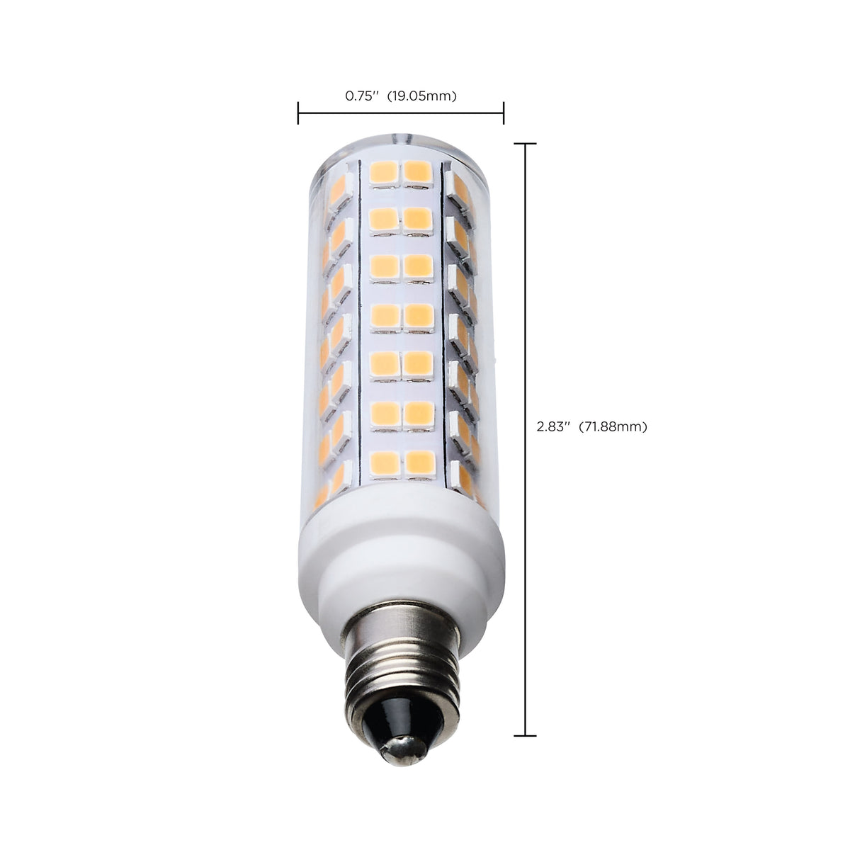 6.5 Watt T6 LED - Clear Finish - E11 Base - 3000K - 120 Volt