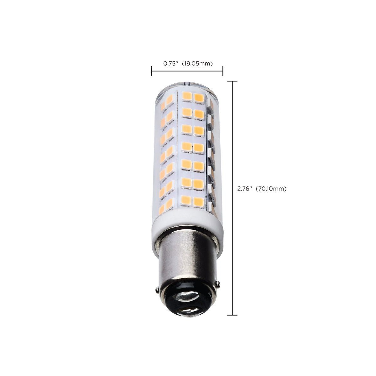 6.5 Watt T6 LED - Clear Finish - DC Base - 3000K - 120 Volt