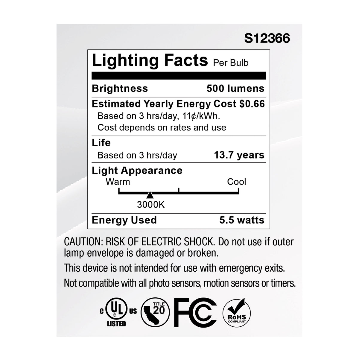 5.5 Watt MR16 LED Floodlight - 3000K CCT - GU5.3 Base - 12 Volt