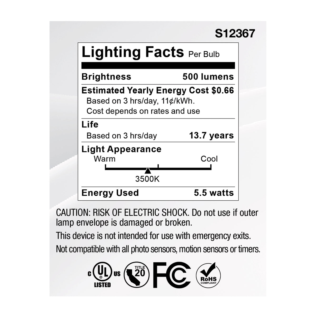 5.5 Watt MR16 LED Floodlight - 3500K CCT - GU5.3 Base - 12 Volt
