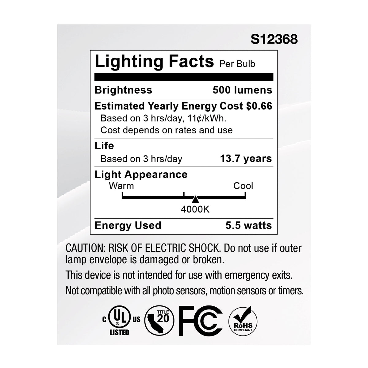 5.5 Watt MR16 LED Floodlight - 4000K CCT - GU5.3 Base - 12 Volt