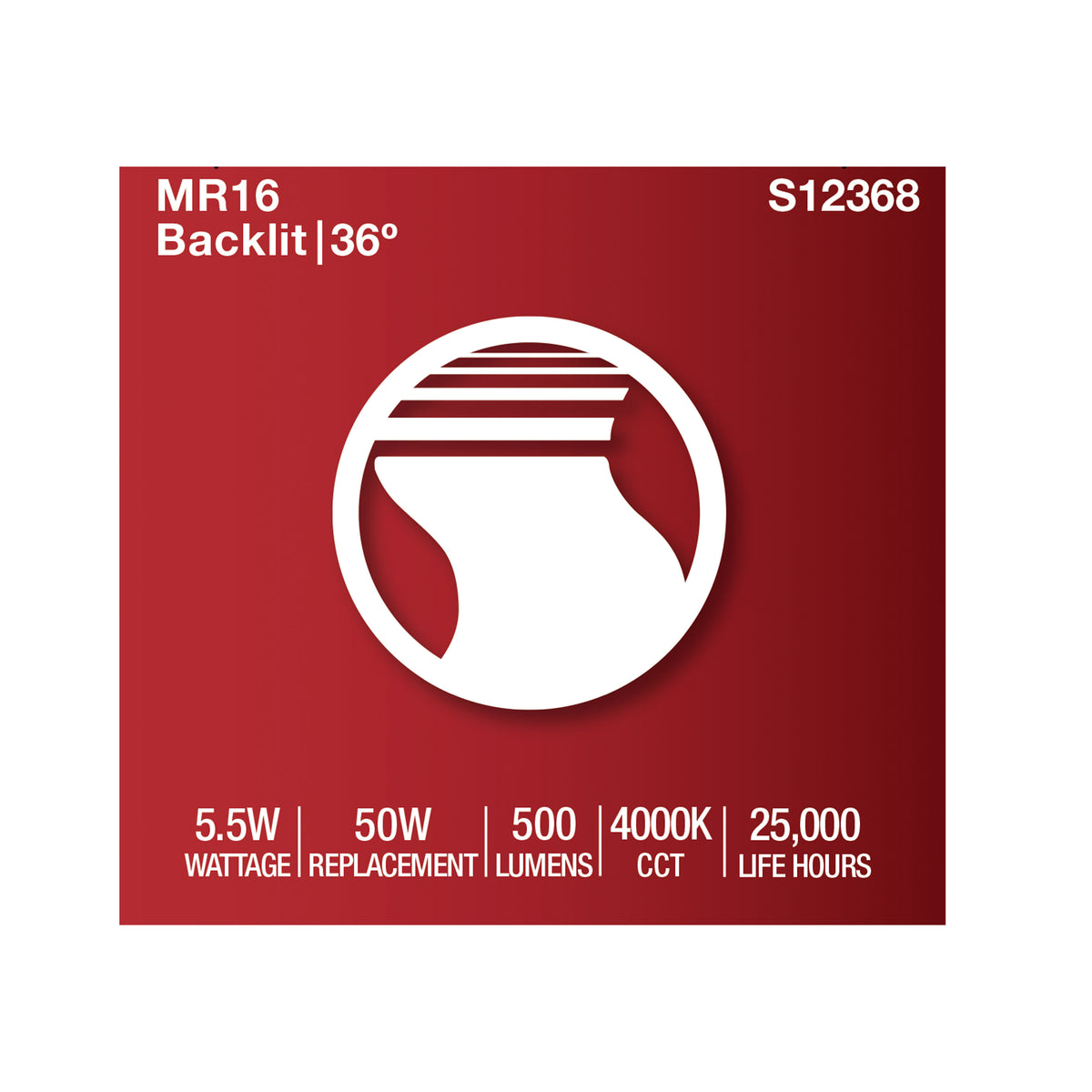 5.5 Watt MR16 LED Floodlight - 4000K CCT - GU5.3 Base - 12 Volt