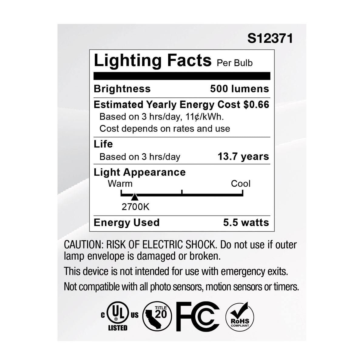 5.5 Watt MR16 LED Floodlight - 2700K CCT - GU10 Base - 120 Volt