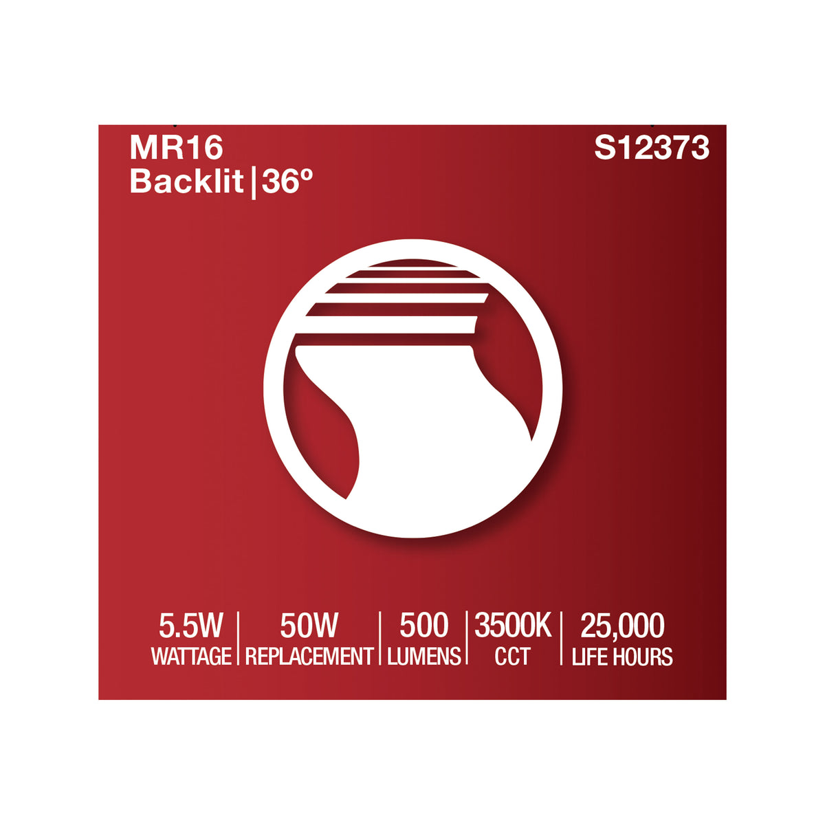 5.5 Watt MR16 LED Floodlight - 3500K CCT - GU10 Base - 120 Volt