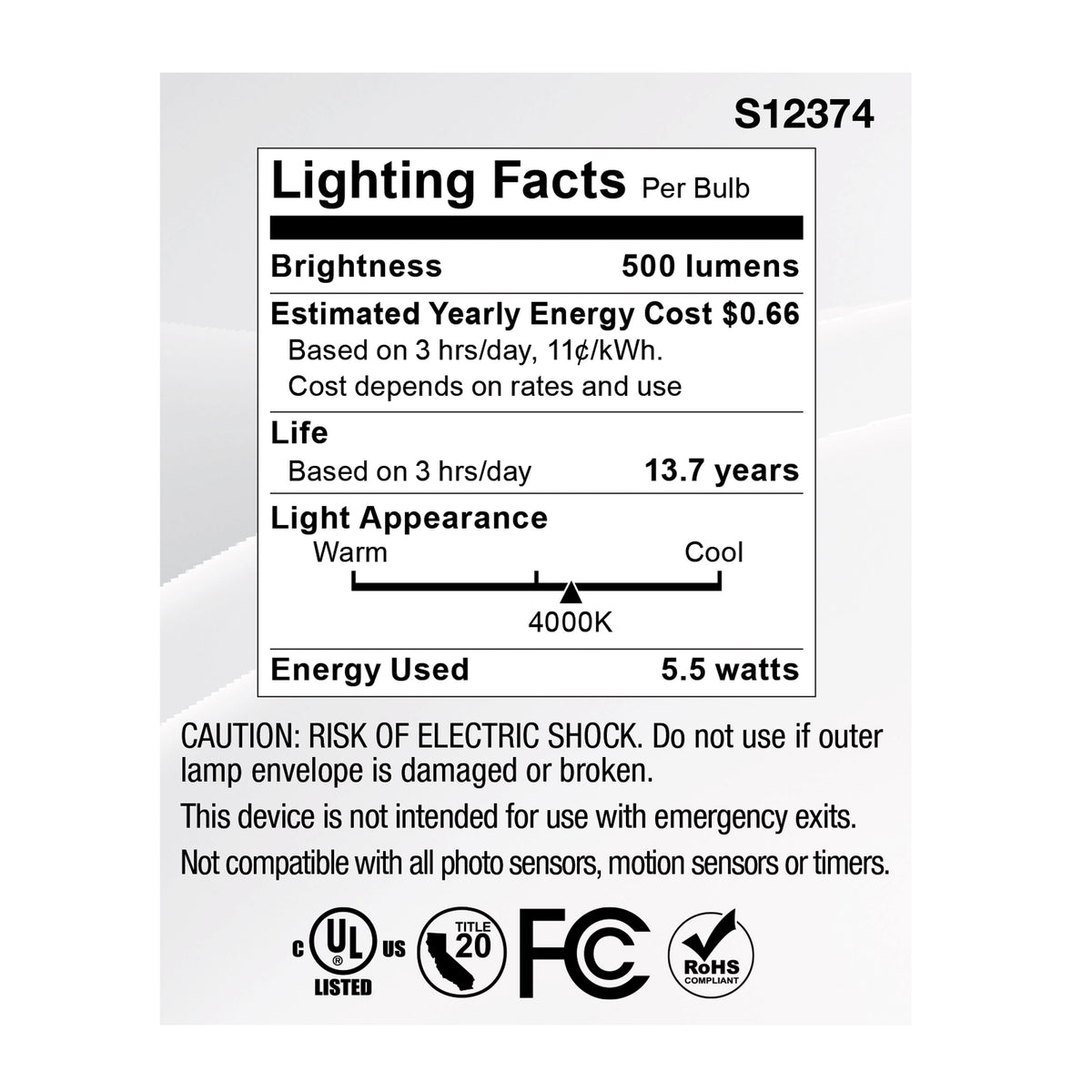 5.5 Watt MR16 LED Floodlight - 4000K CCT - GU10 Base - 120 Volt