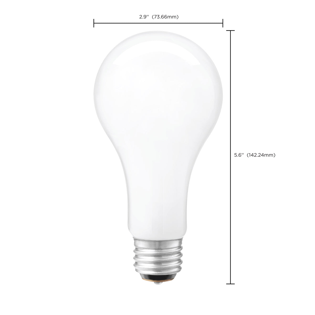 21 Watt - A23 LED - Frost Finish - Medium base - 4000K - 120 Volt
