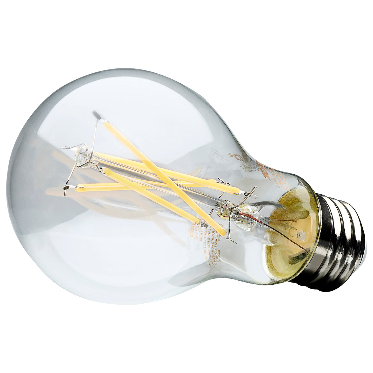 8 Watt A19 LED Filament - Clear - 3000K - Medium Base - 120 Volt - 4-Pack