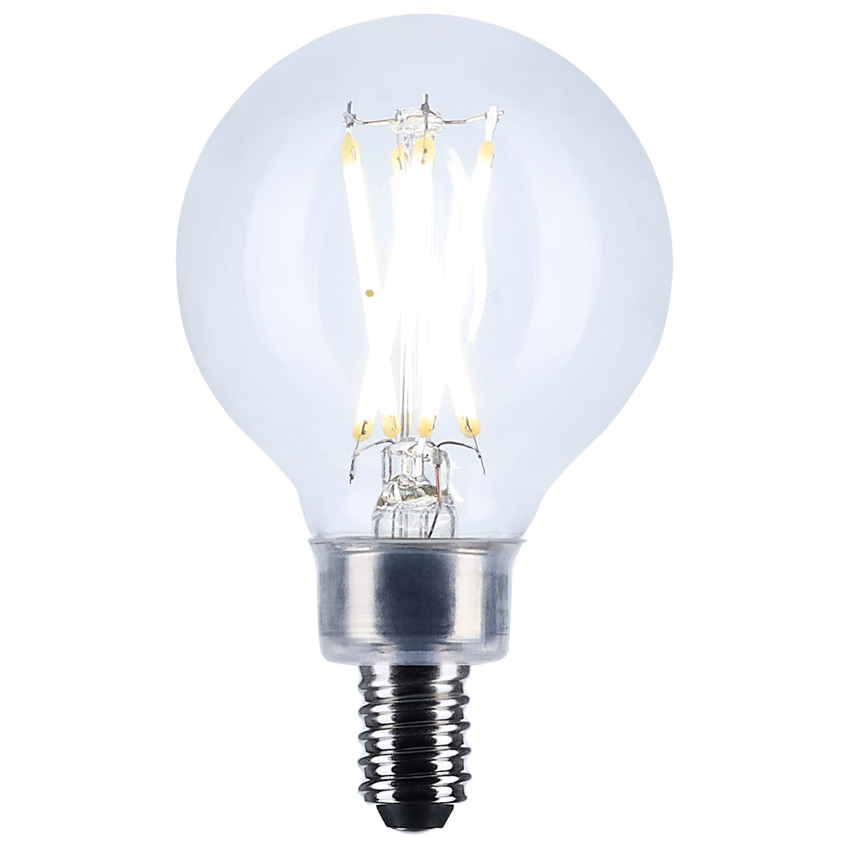 5.5 Watt G16.5 LED - Candelabra Base - Clear - 3500K CCT - 120 Volt