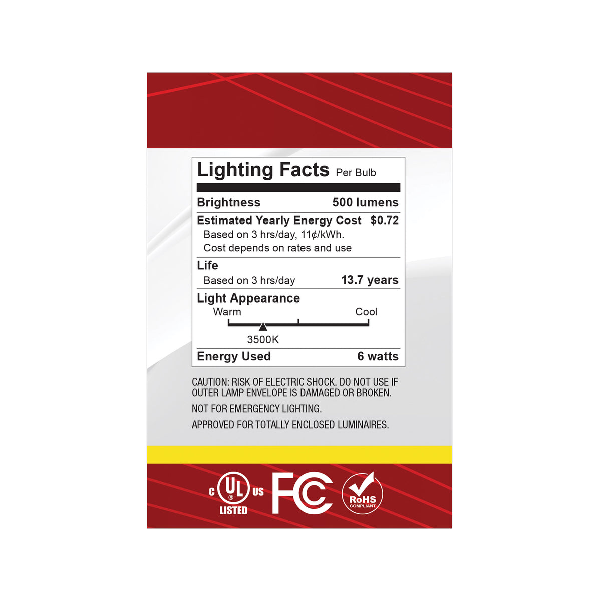 6 Watt G25 LED - Medium Base - White Finish - 3500K CCT - 120 Volt